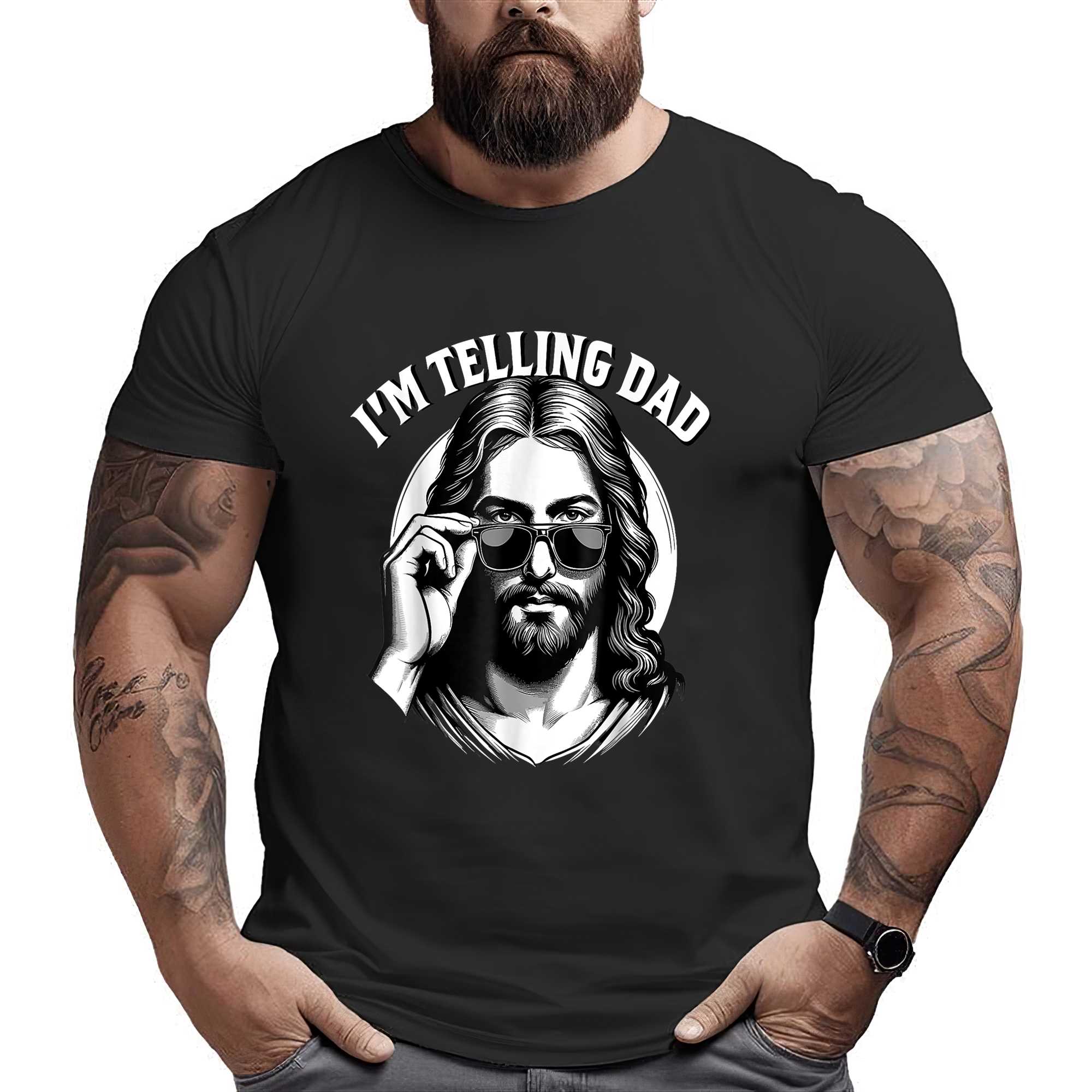 I’m Telling Dad Shirt Funny Religious Christian Jesus Meme T-shirt