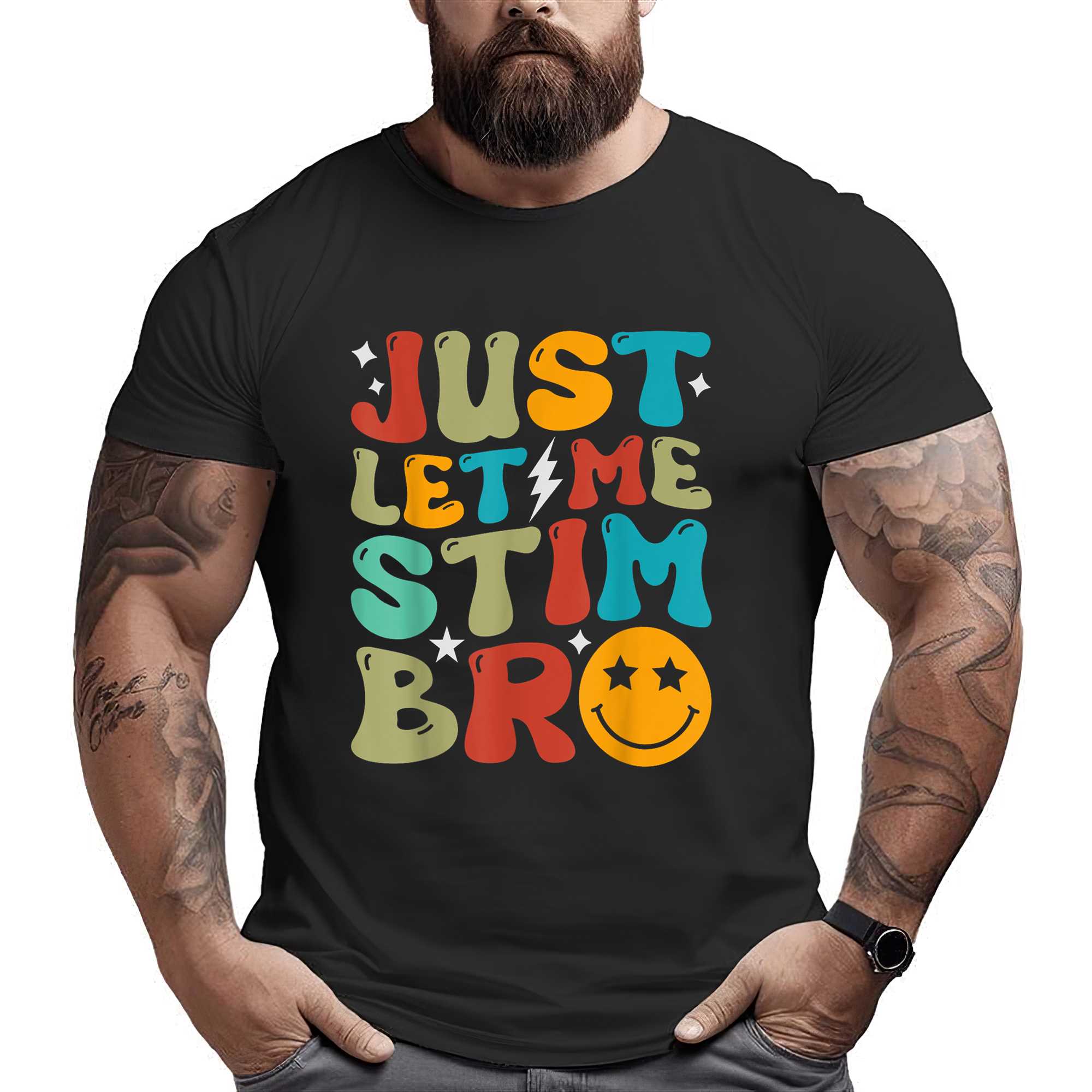 Just Let Me Stim Bro Kids Funny Autism Awareness Month Boys T-shirt
