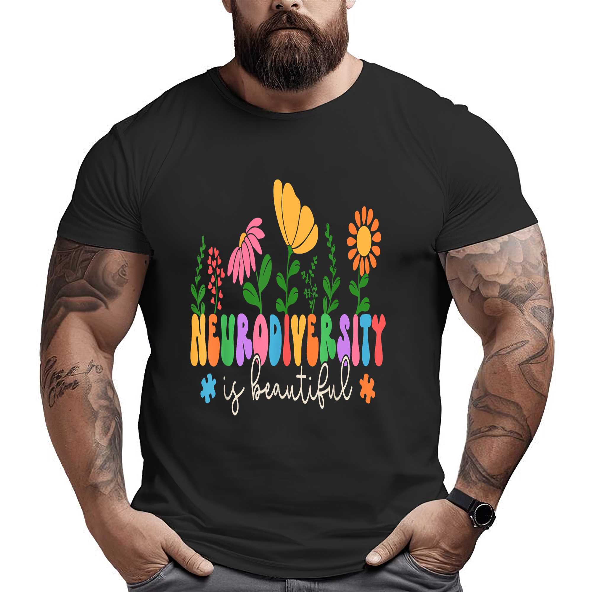 Neurodiversity Is Beautiful Flower Sped Aac Autism Awareness T-shirt