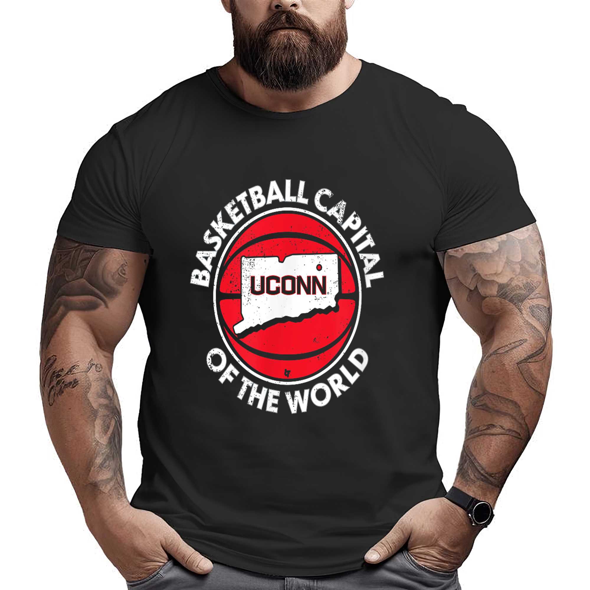 Uconn Basketball Capital Of The World Connecticut Licensed T-shirt