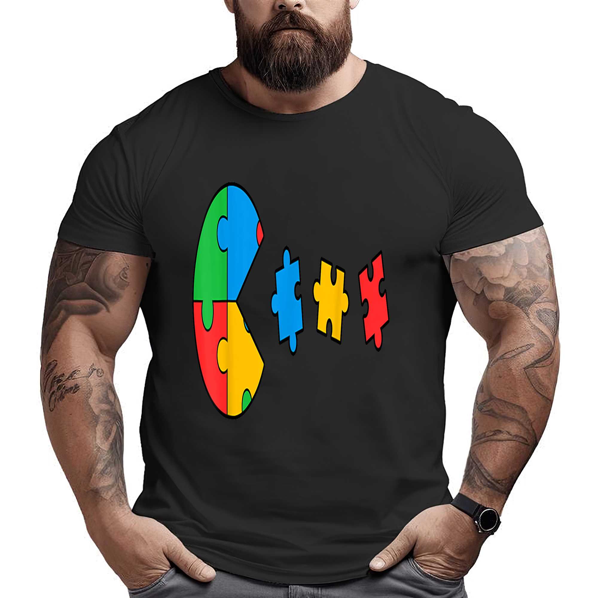 Autism Awareness Puzzles Funny Boys Girls Kids T-shirt