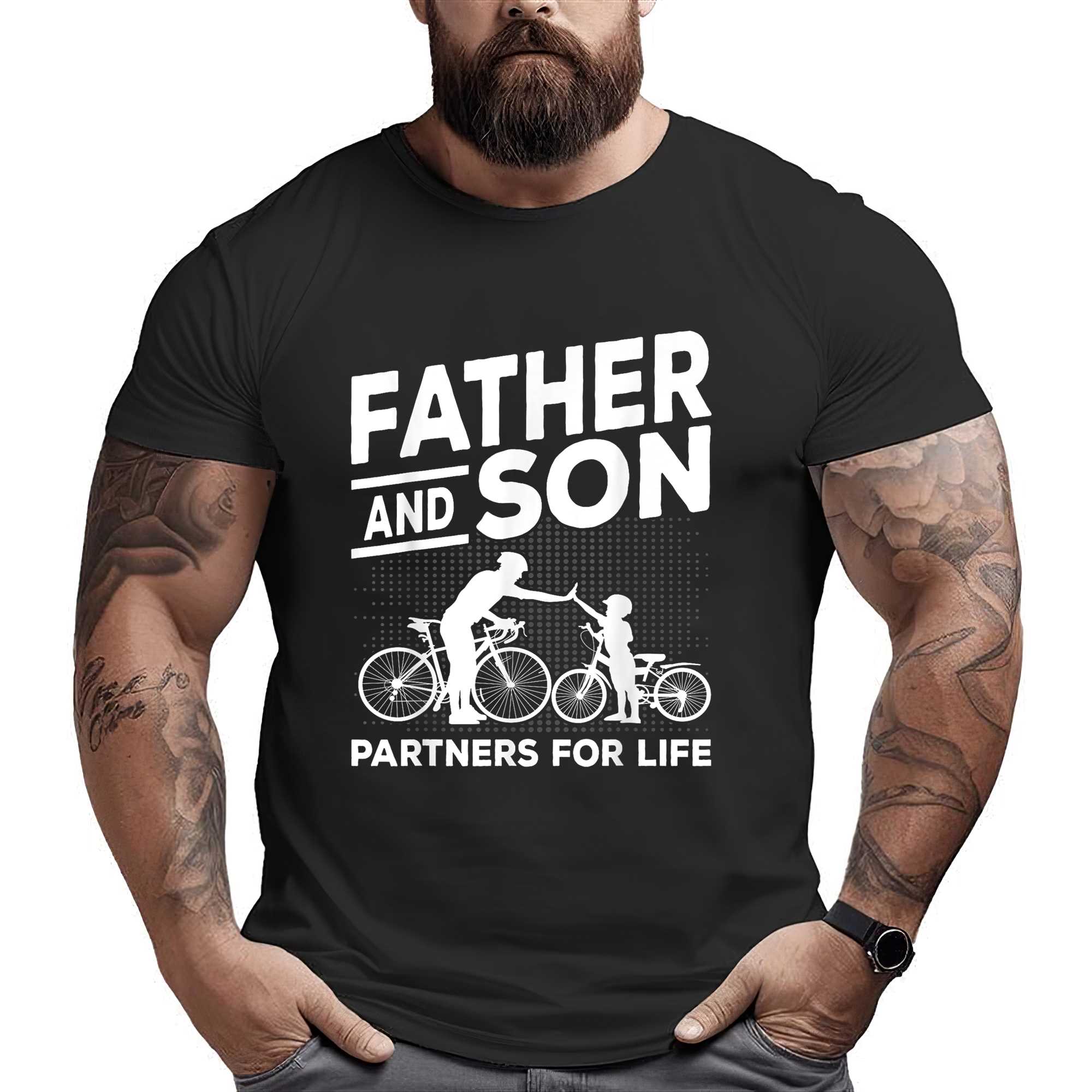 Cycling Father And Son Bicycle Riding Dad And Boy Gift T-shirt
