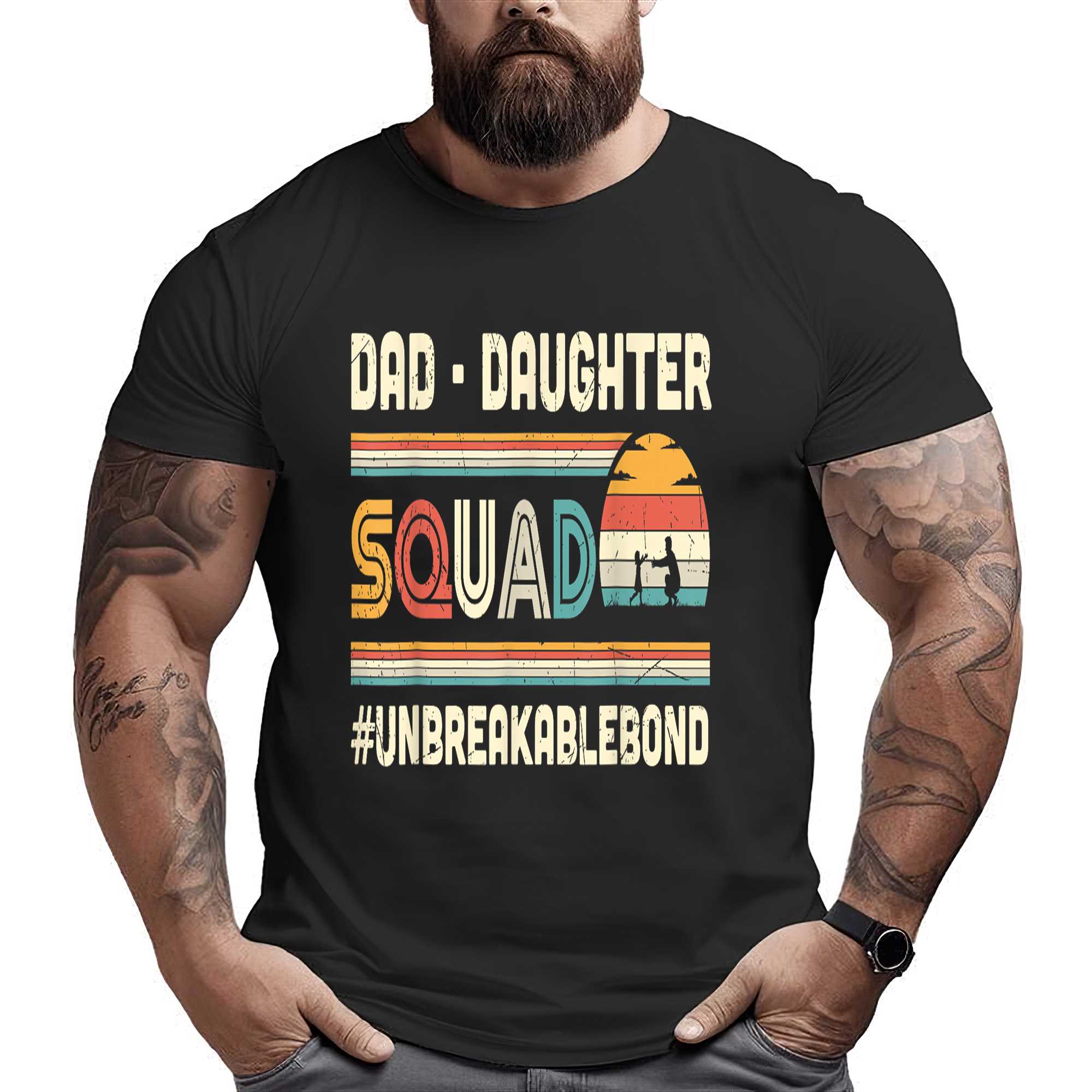 Dad Daughter Squad Daddy’s Girl Family Matching Papa Father T-shirt