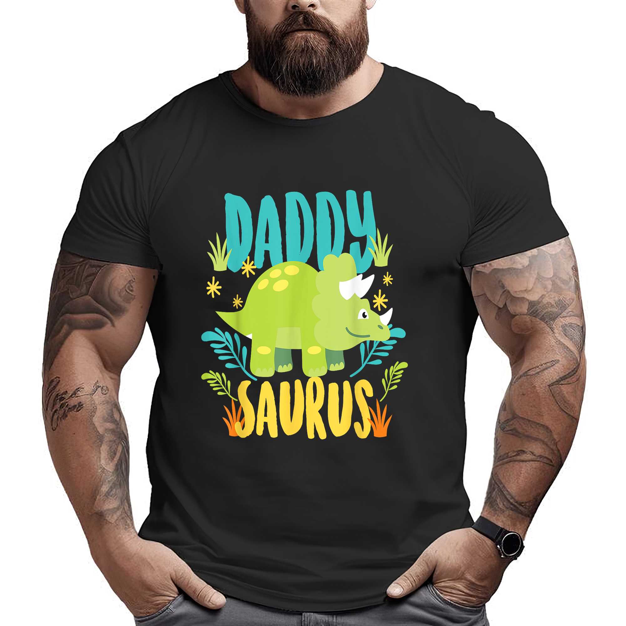 Daddy Dad Saurus Rex Dinosaur Dino For Father T-shirt