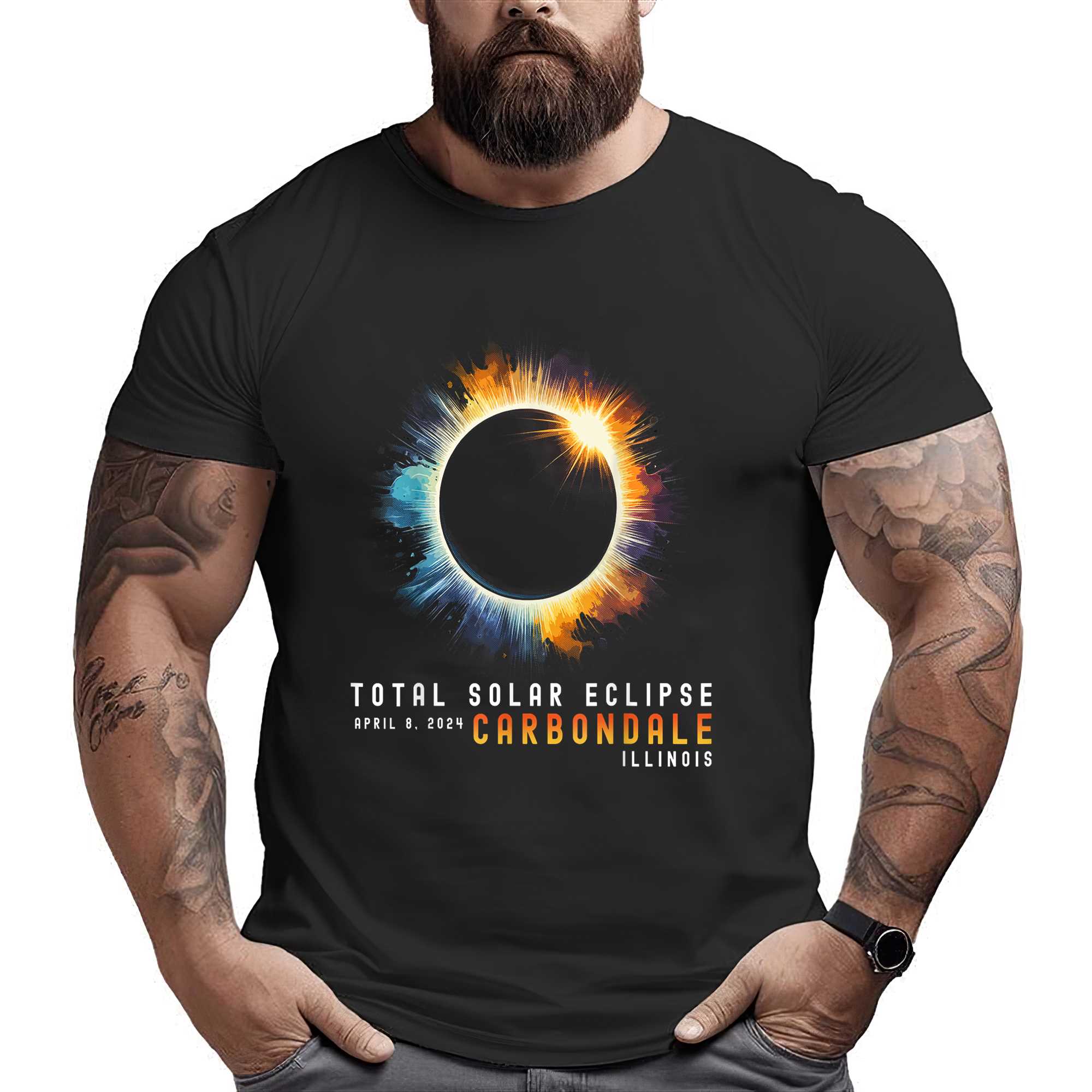 Eclipse Solar Total April 8 2024 Carbondale Illinois Eclipse T-shirt