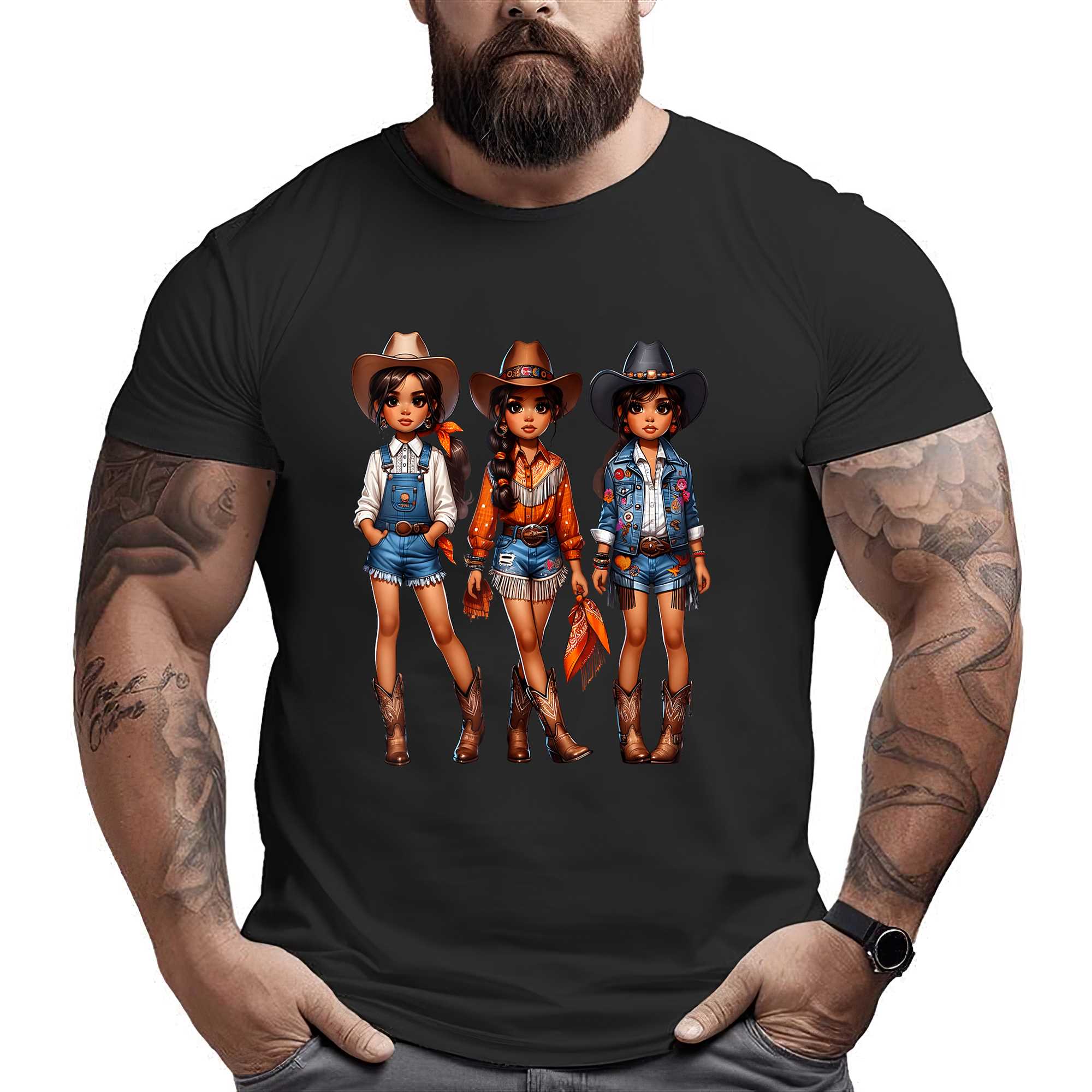 Black Cowgirl Western Rodeo Melanin Black History Texas Kids T-shirt