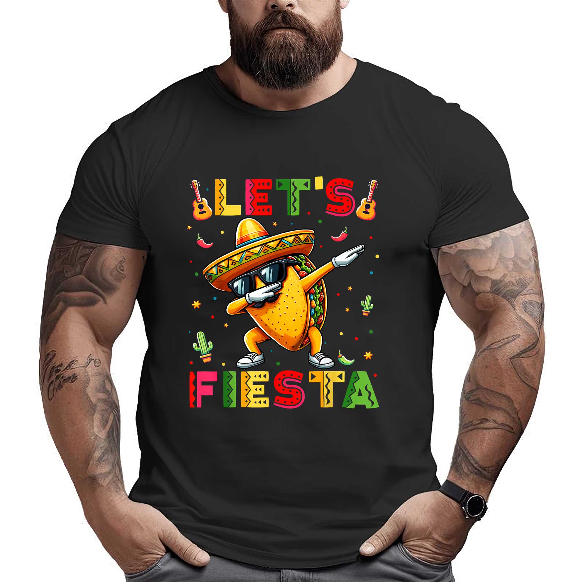 Let’s Fiesta Taco Cinco De Mayo Boys Men Kids Mexican Party T-shirt