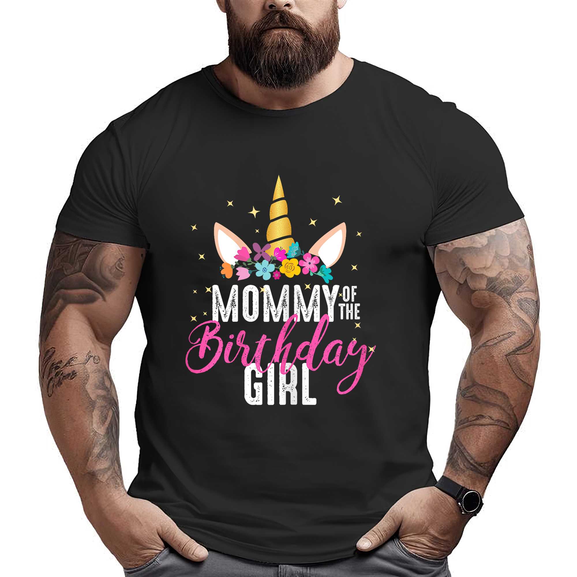 Mommy Of The Birthday Girl Mother Gift Unicorn Birthday T-shirt
