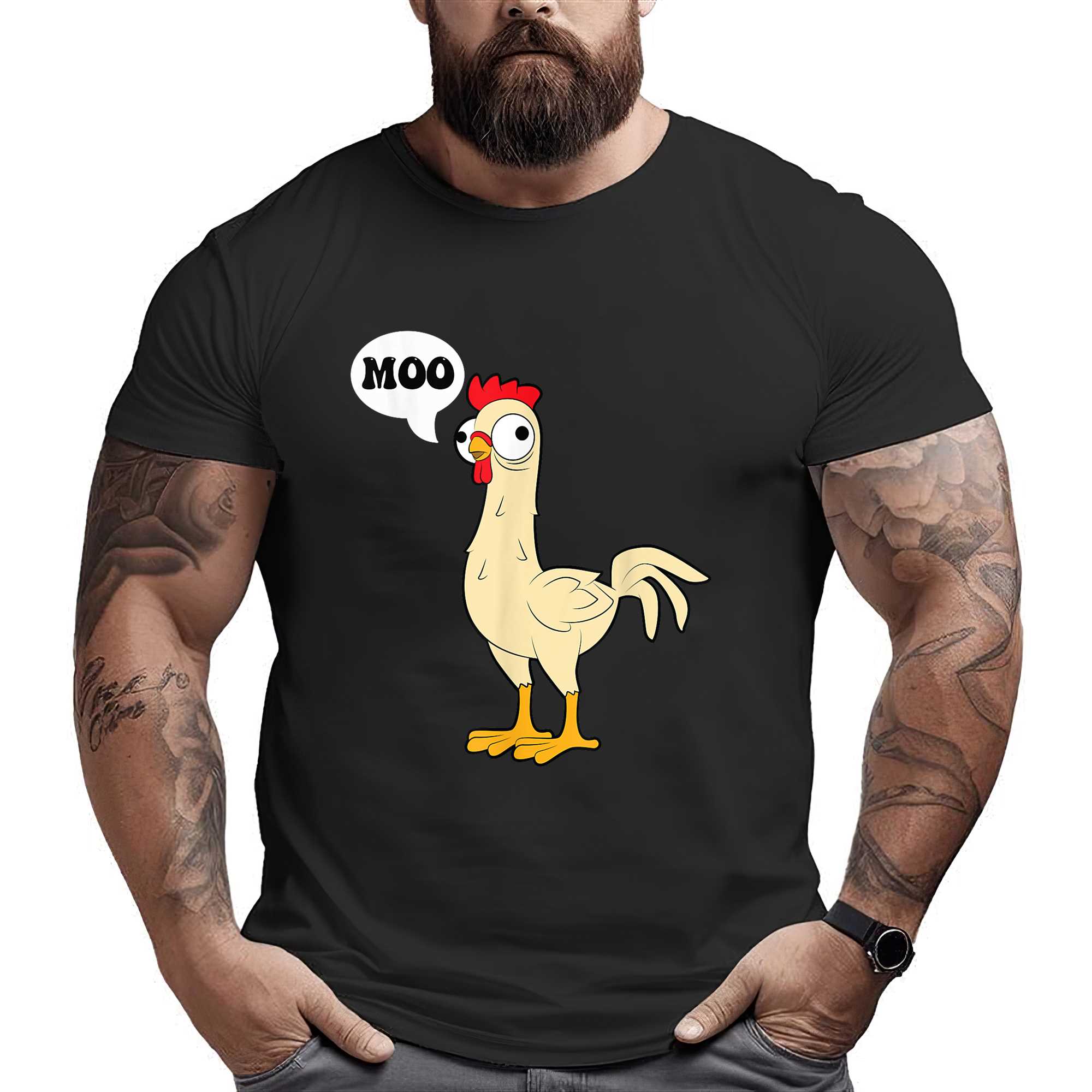 Chicken – Hen – Fowl – Cow – Funny – Joke – Dad Joke T-shirt