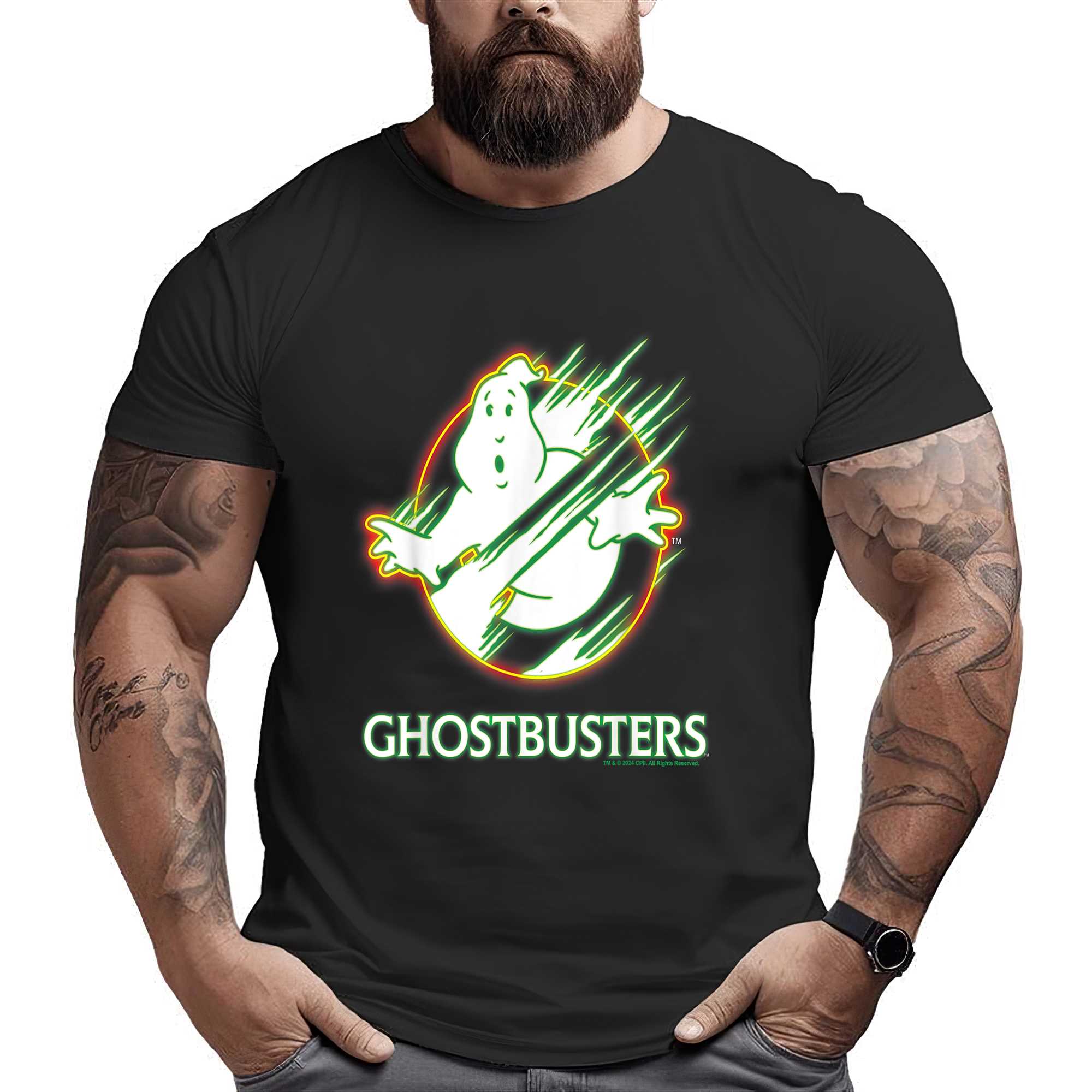 Ghostbusters 2 – Neon Ghost Logo T-shirt