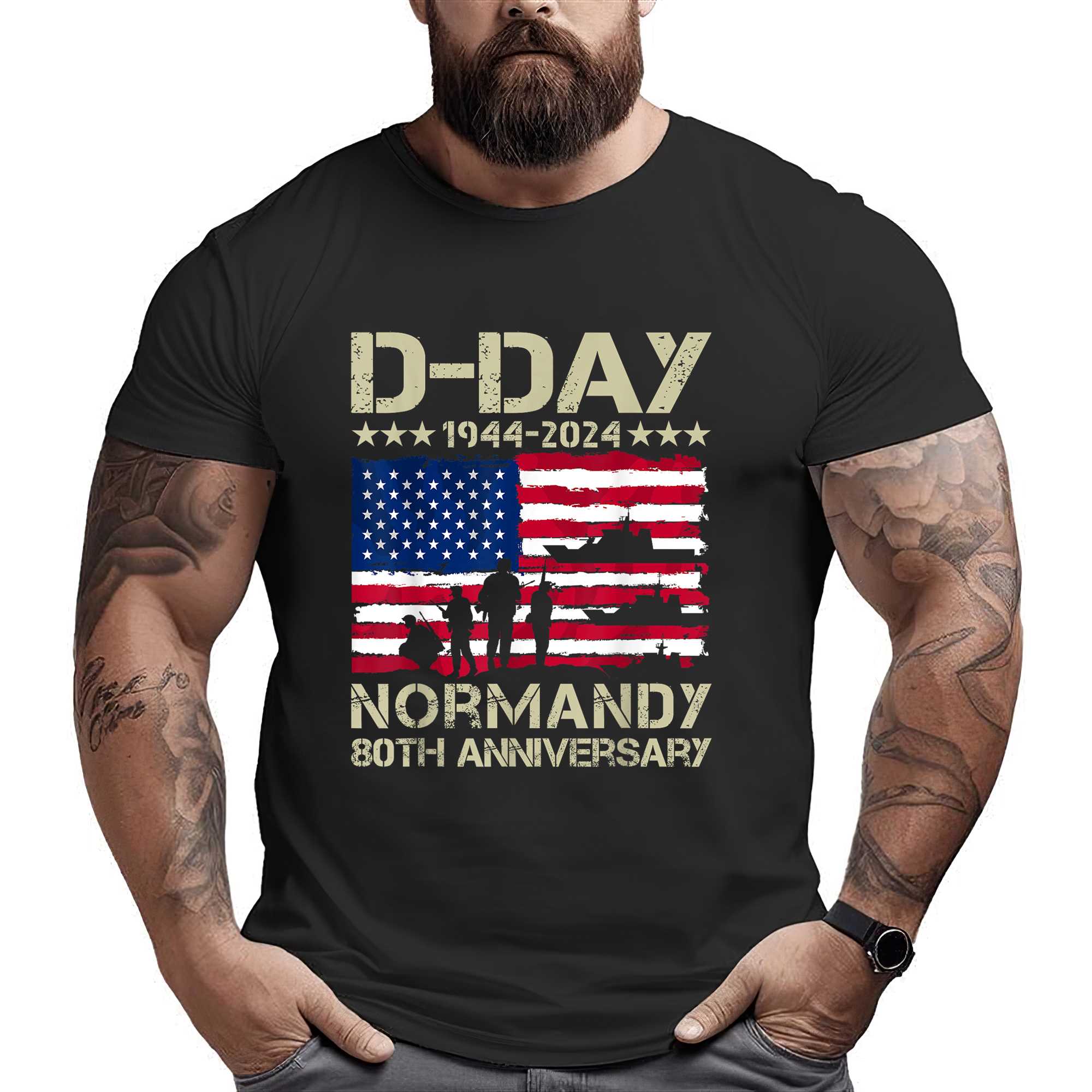 Operation Overlord 1944 D-day 2024 80th Anniversary Normandy T-shirt