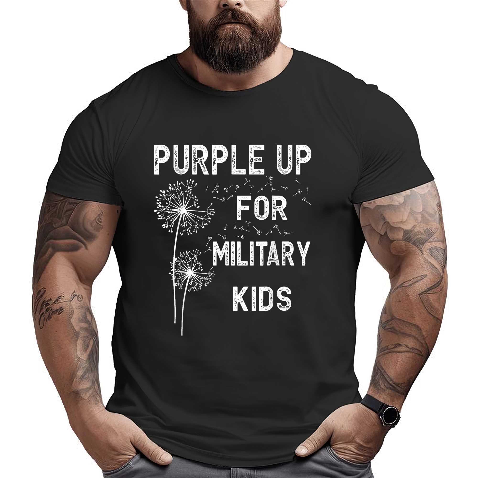 Purple Up For Military Kids Month Of Military Child Kid T-shirt