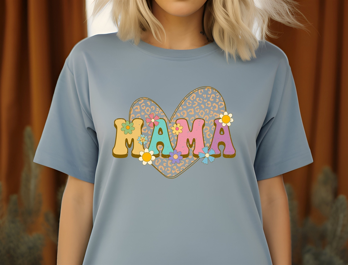 Heart Mama Shirt Floral Heart Shirt For Mom Mother’s Day Shirt Gift Mama Shirts Gift For Mom Mama Shirt For Women Mother Shirt