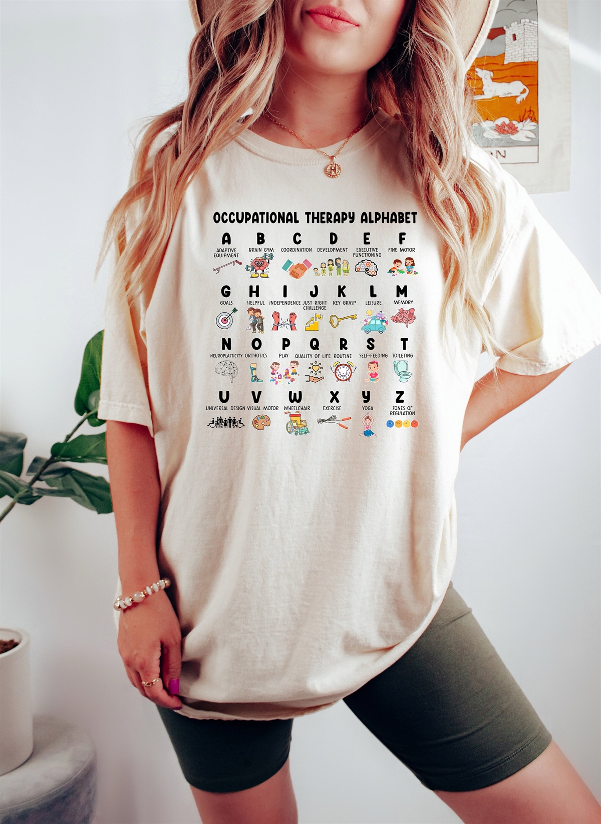Occupational Therapy Alphabet T-shirt Ot T-shirt Therapist T-shirt Occupational Therapist T-shirt Abc Of Occupational Therapist T-shirt