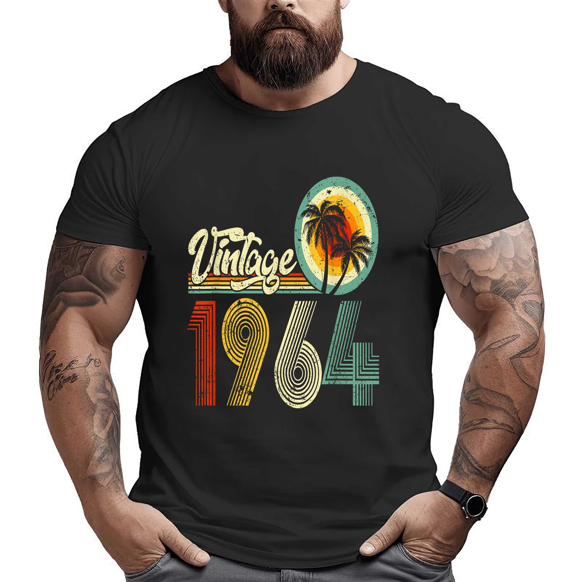 60 Years Old Gifts Vintage Born In 1964 Retro 60th Birthday T-shirt