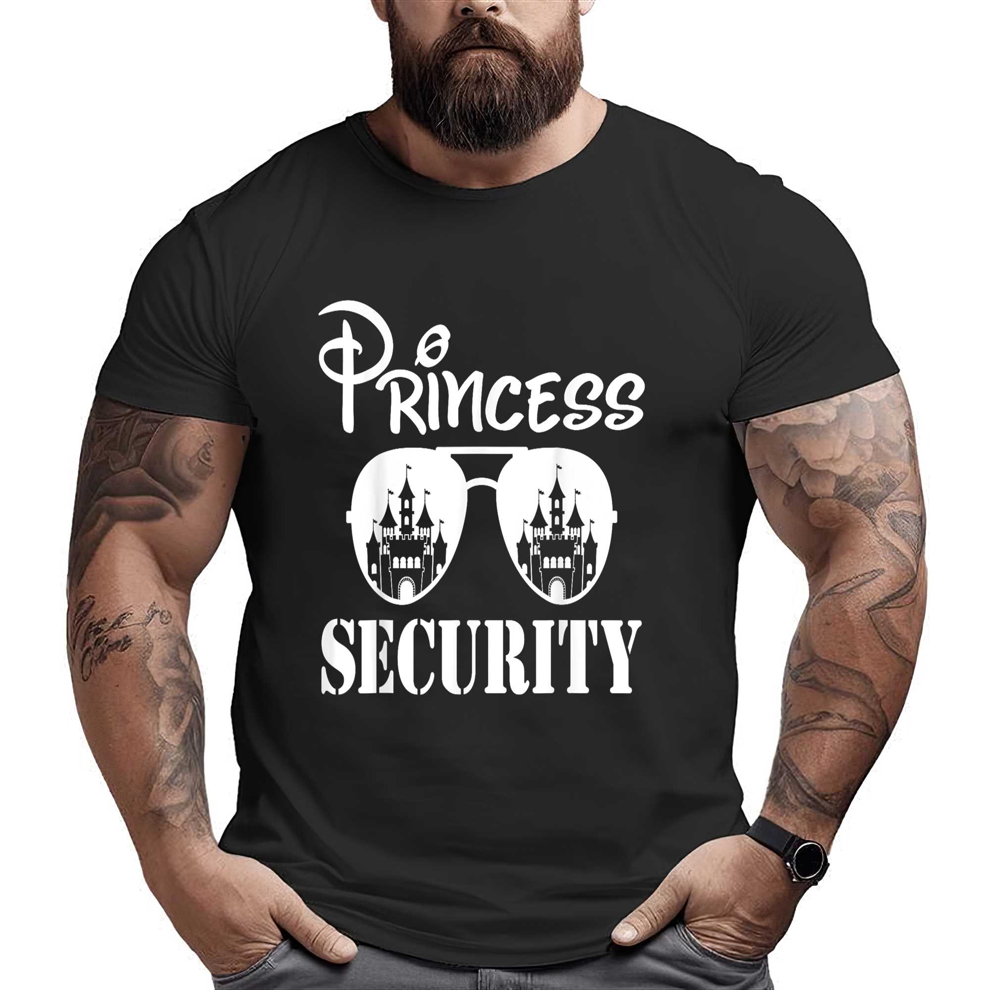 Princess Security Team Dad Mom Birthday Party Family Trip T-shirt