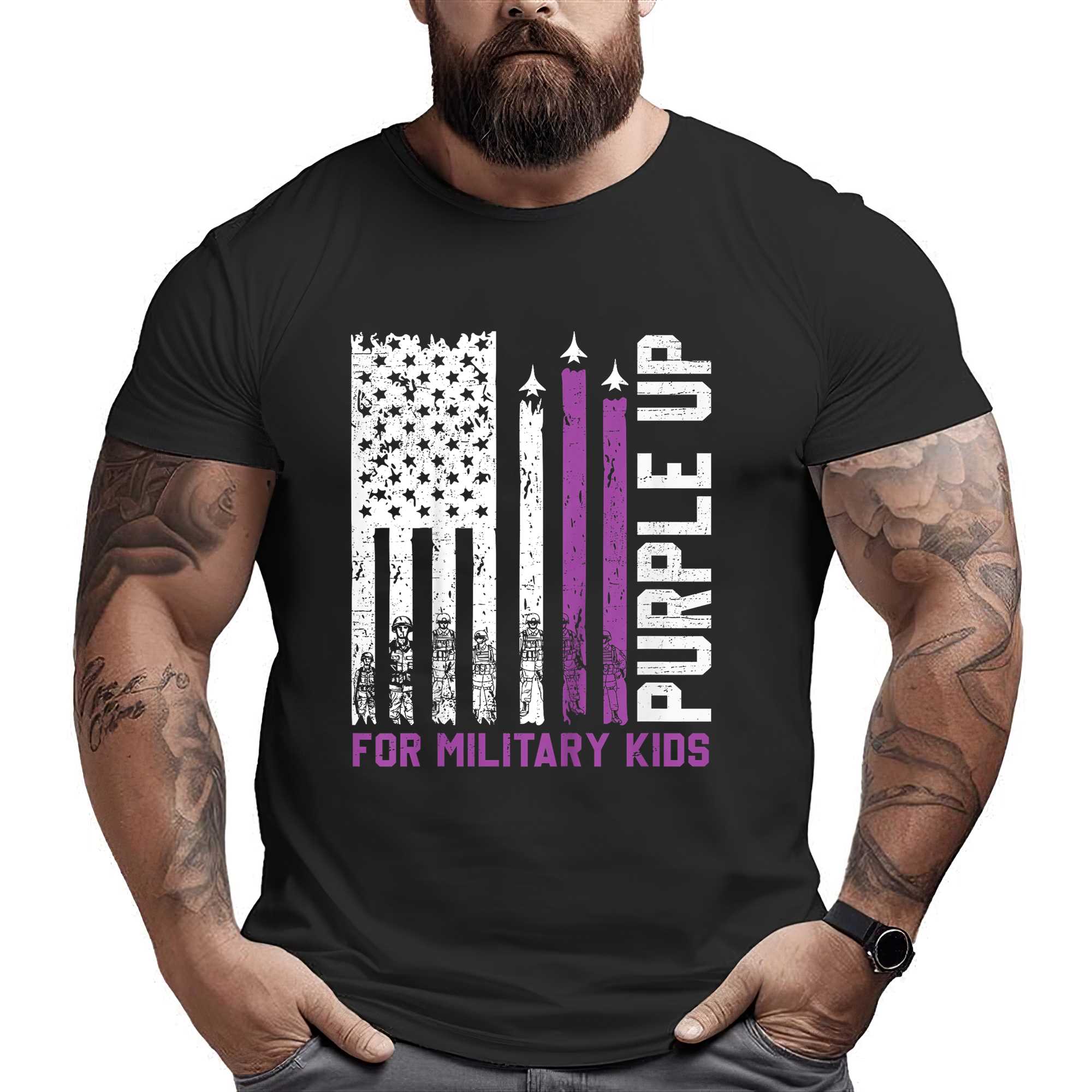 Purple Up For Military Kids Military Child Month Air Force T-shirt