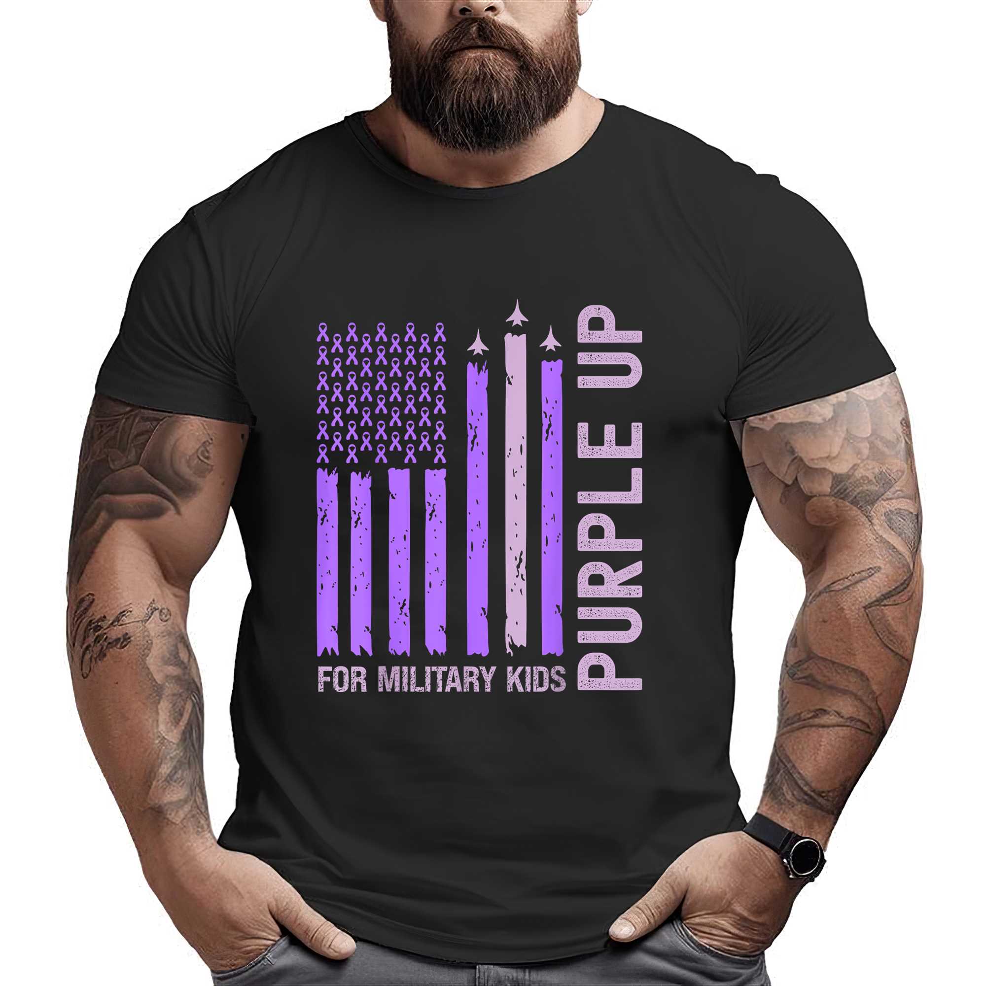 Purple Up For Military Kids Military Child Month T-shirt
