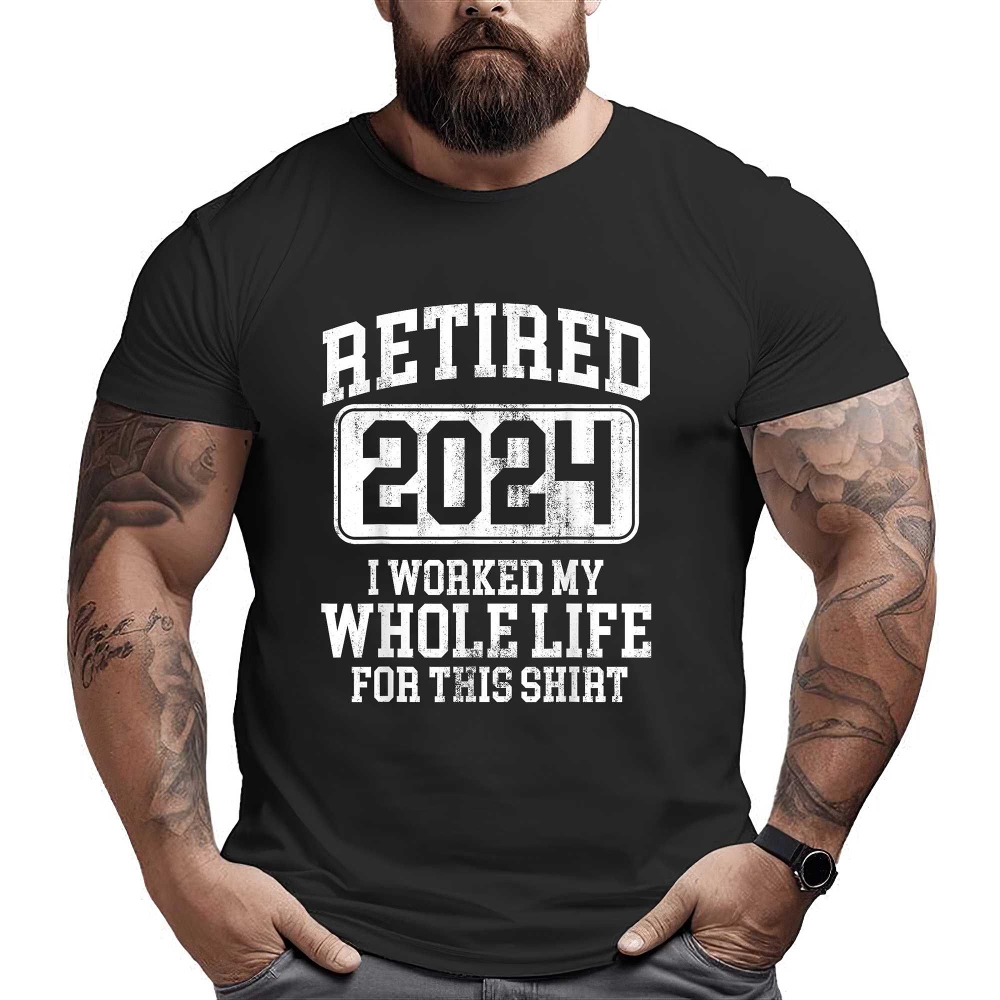 Retired 2024 Retirement Men Women Humor T-shirt