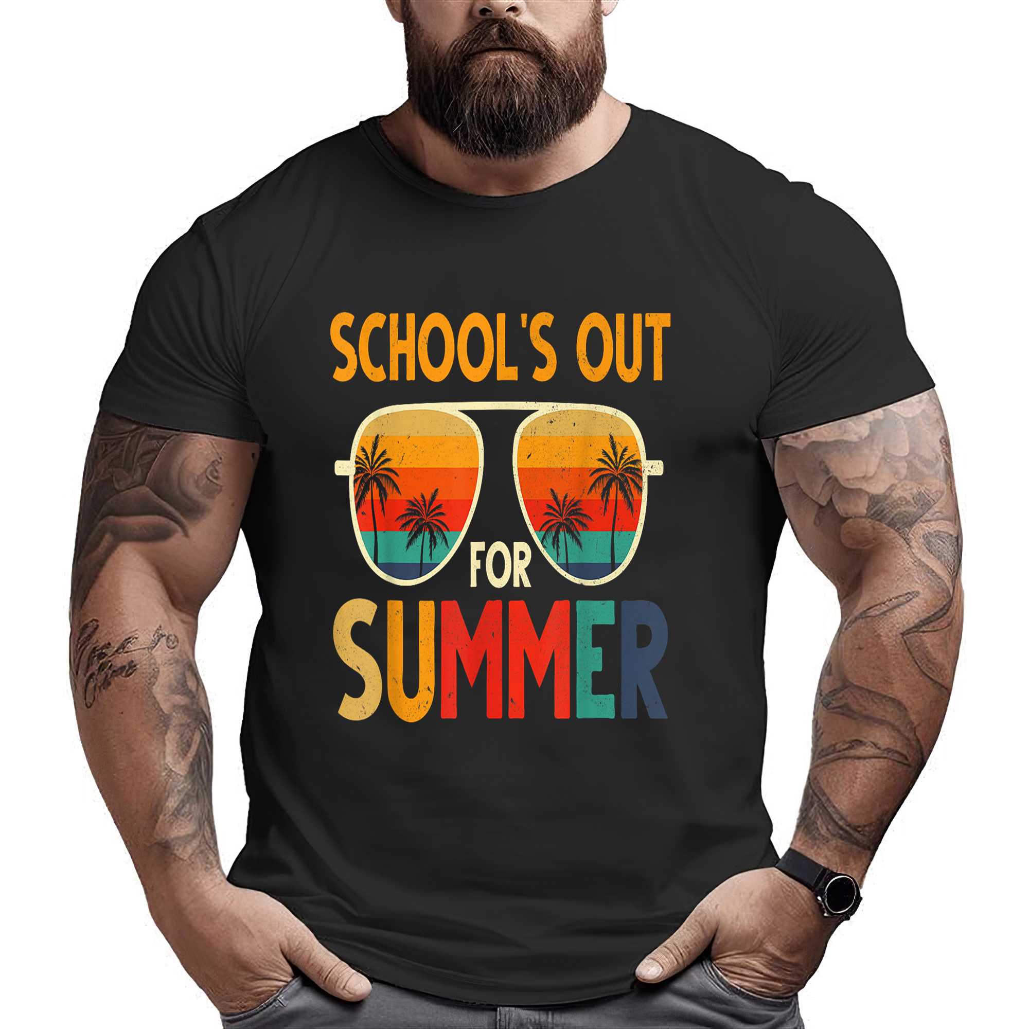 Retro Schools Out For Summer Last Day Of School Teacher Boy T-shirt