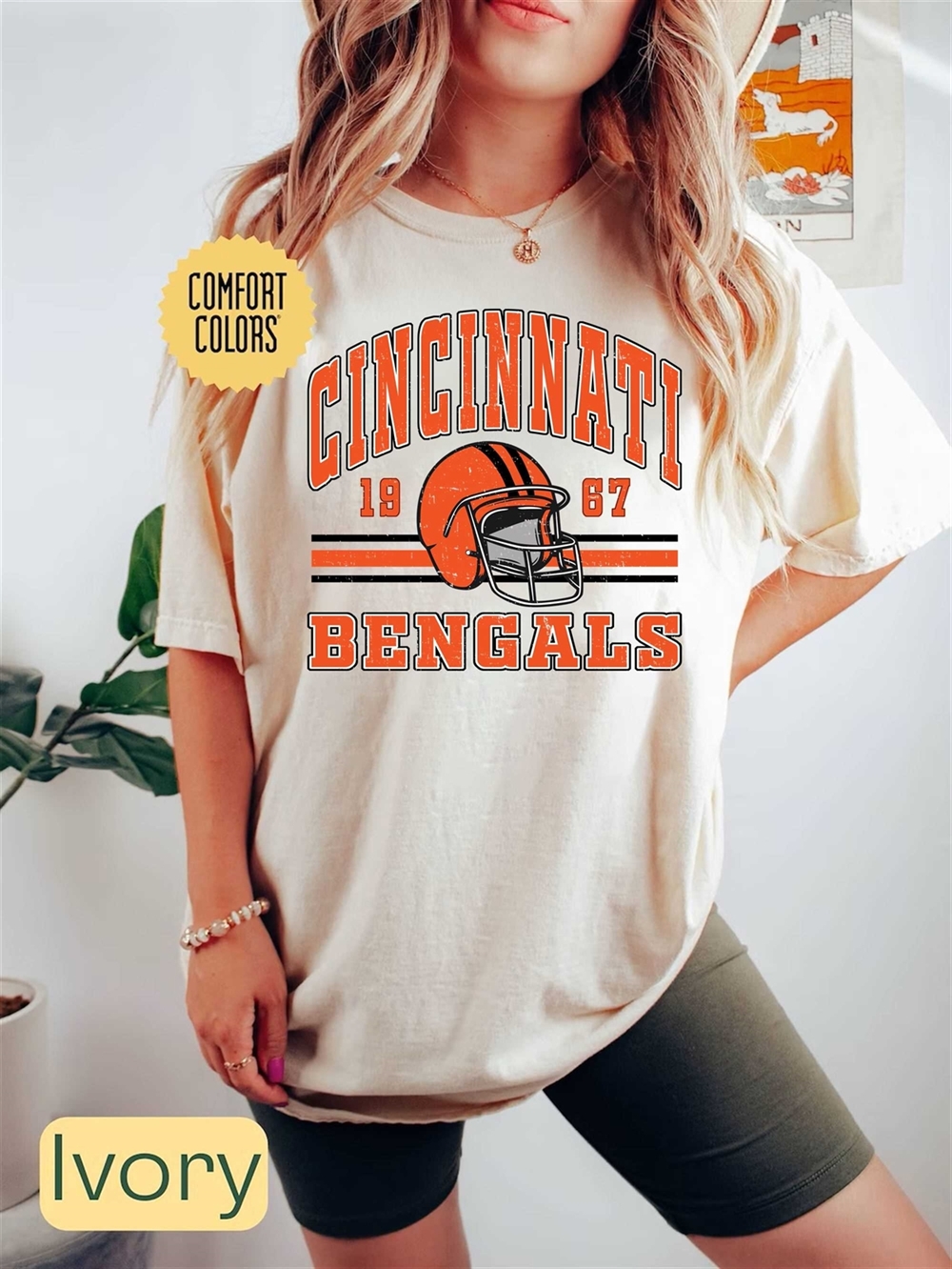 Cincinnati Football Comfort Colors Shirt Trendy Vintage Retro 80s Style Football Tshirt