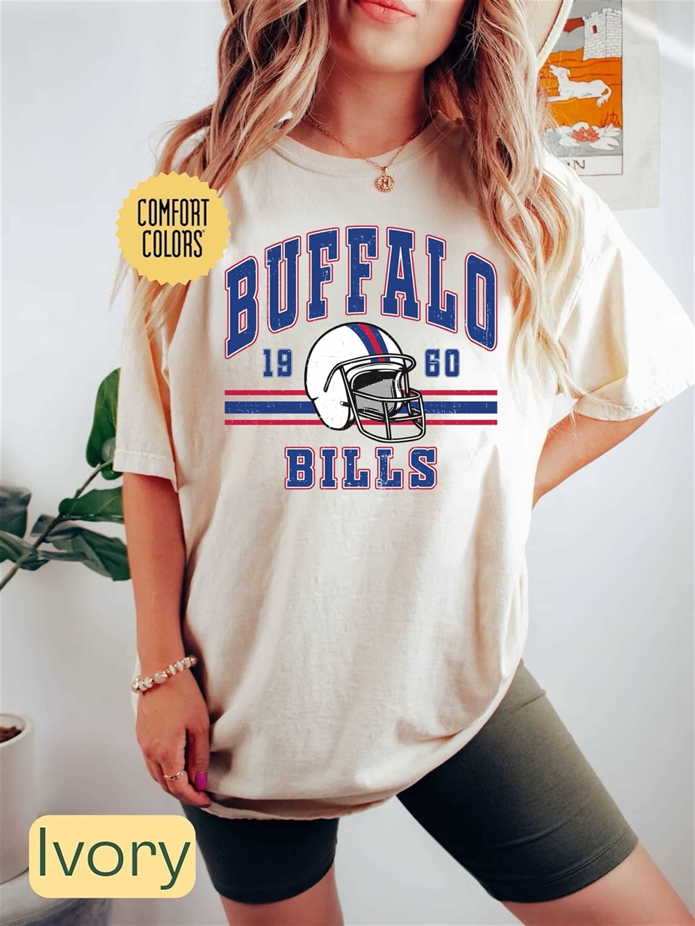 Buffalo Football Comfort Colors Shirt Trendy Vintage Retro 80s Style Football Tshirt