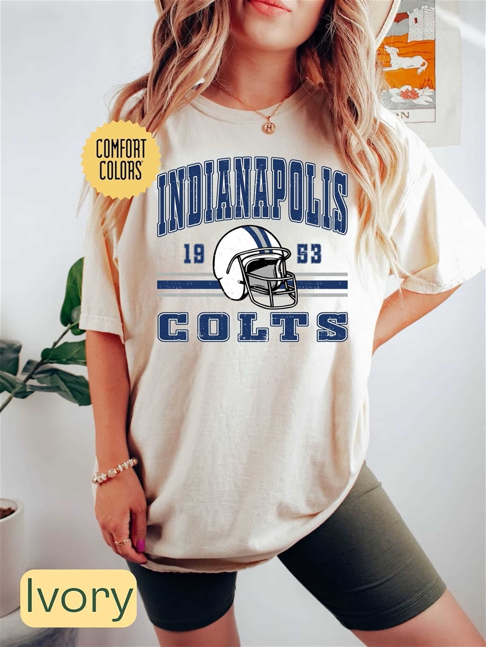 Indianapolis Football Comfort Colors Shirt Trendy Vintage Retro 80s Style Football Tshirt