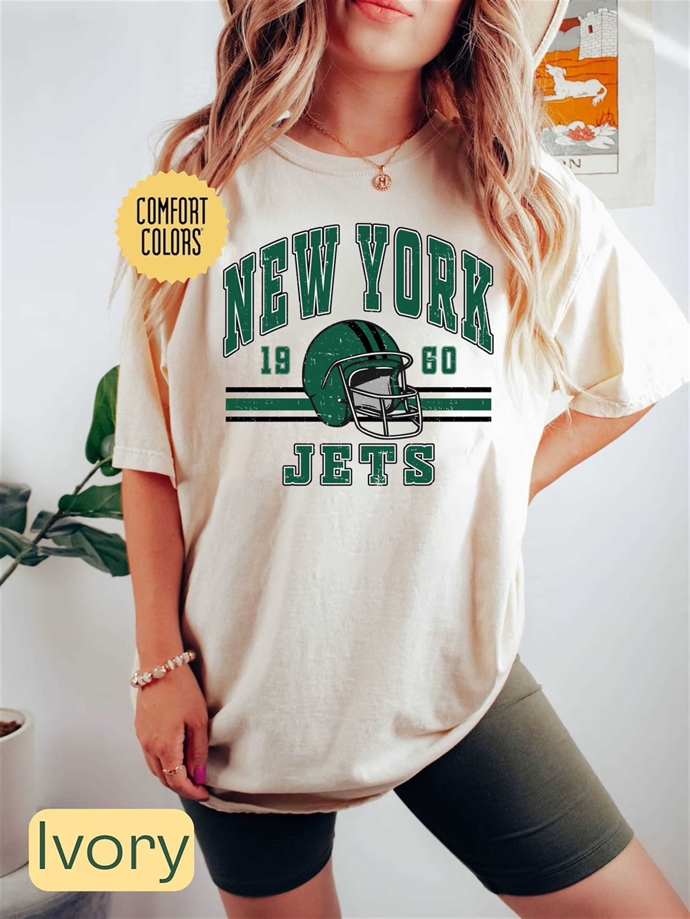 New York Football Comfort Colors Shirt Trendy Vintage Retro 80s Style Jets Football Tshirt