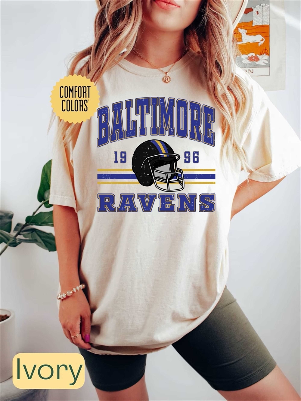 Baltimore Football Comfort Colors Shirt Trendy Vintage Retro 80s Style Football Tshirt