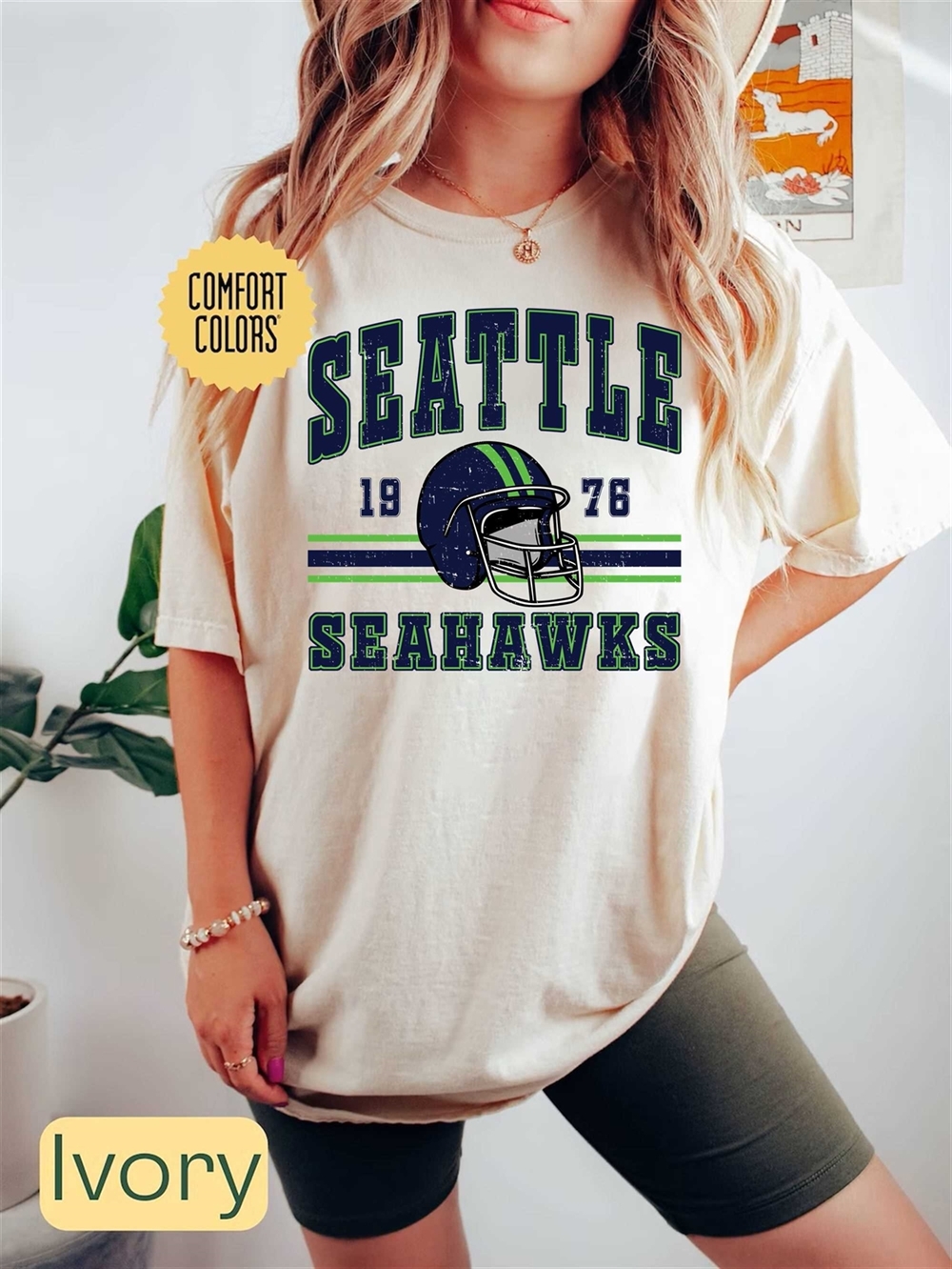 Seattle Football Comfort Colors Shirt Trendy Vintage Retro 80s Style Football Tshirt