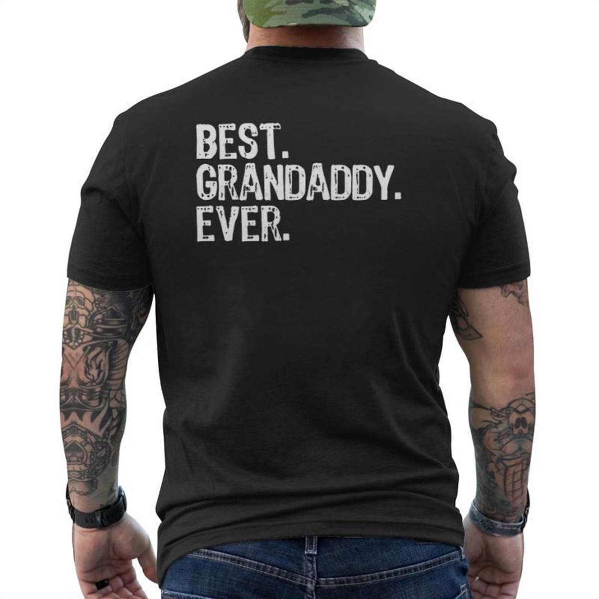 Best Grandaddy Ever Cool Father’s Day Mens Back Print T-shirt