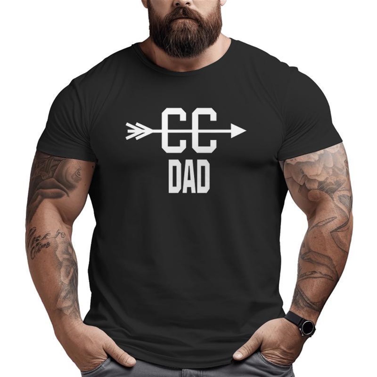 Cross Country Dad Father’s Day Big And Tall Men T-shirt