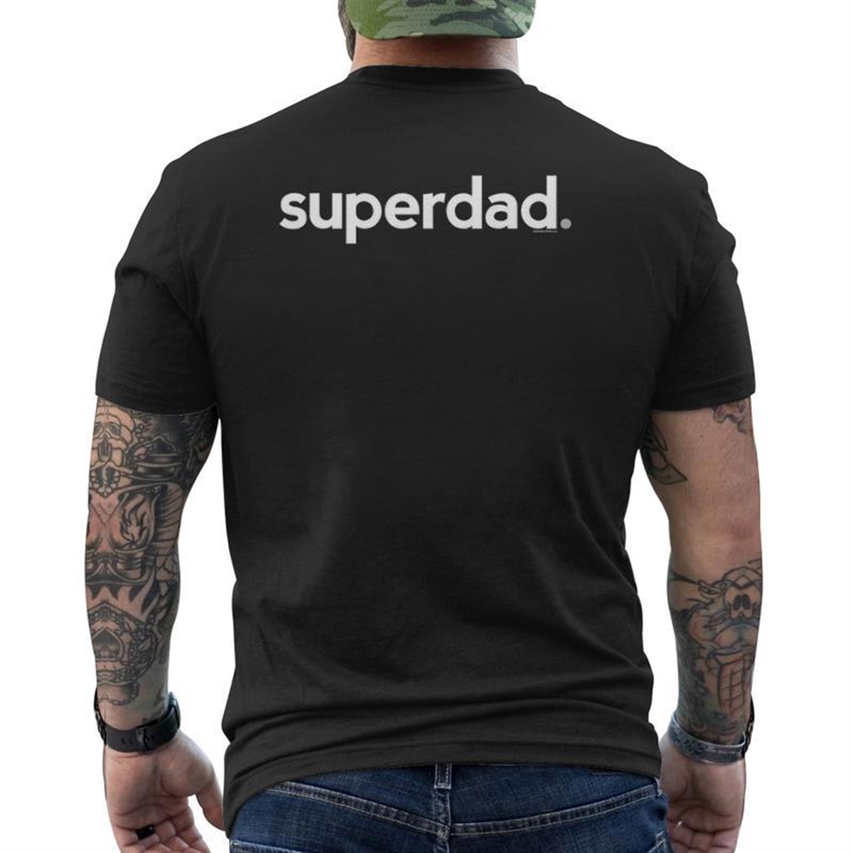 Dad For Dad Superdad Ideas Fathers Day Mens Back Print T-shirt