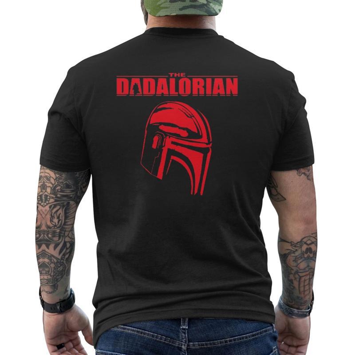 The Dadalorian Father’s Day Vintage Mens Tee Mens Back Print T-shirt