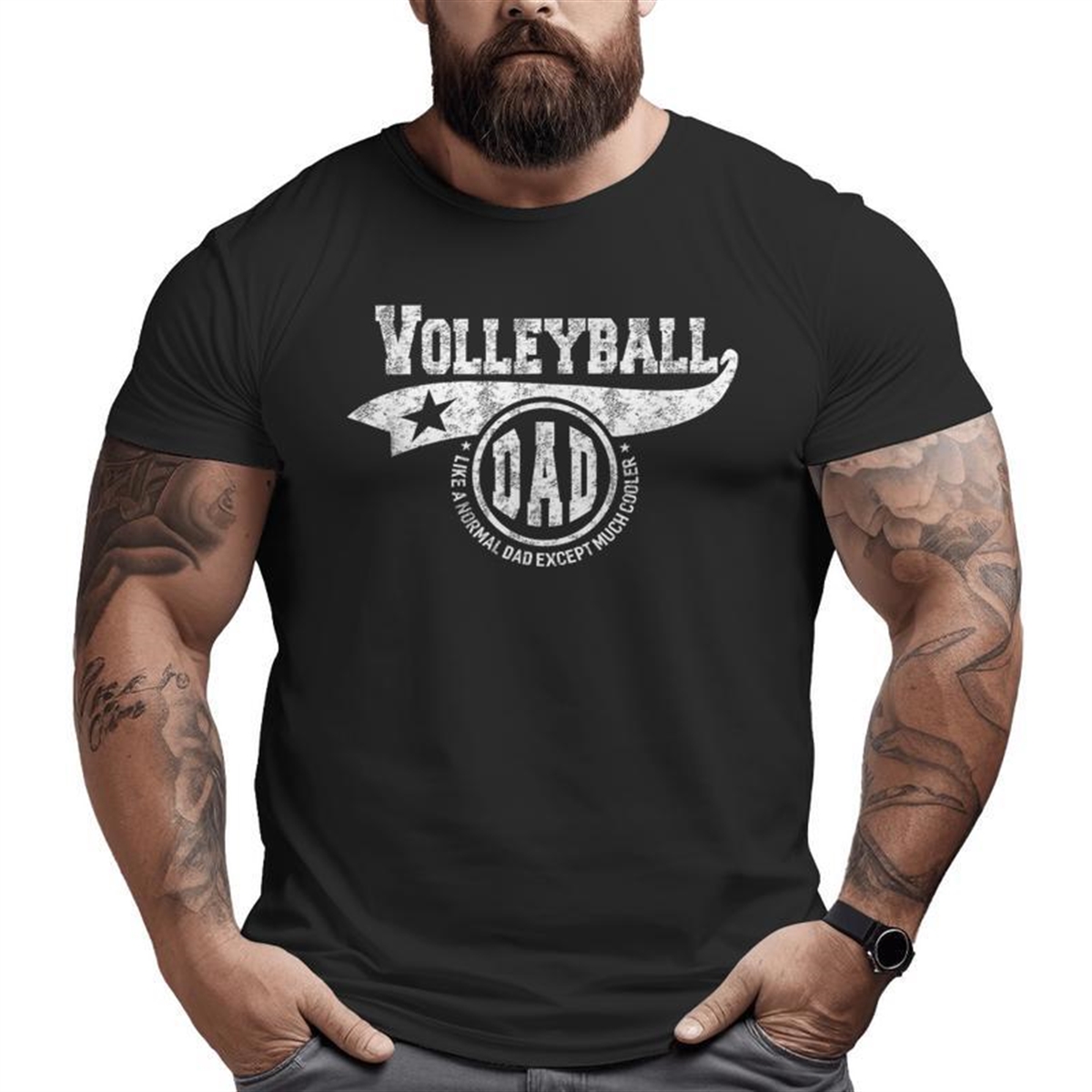 Volleyball Dad Father’s Day Father Sport Men Big And Tall Men T-shirt