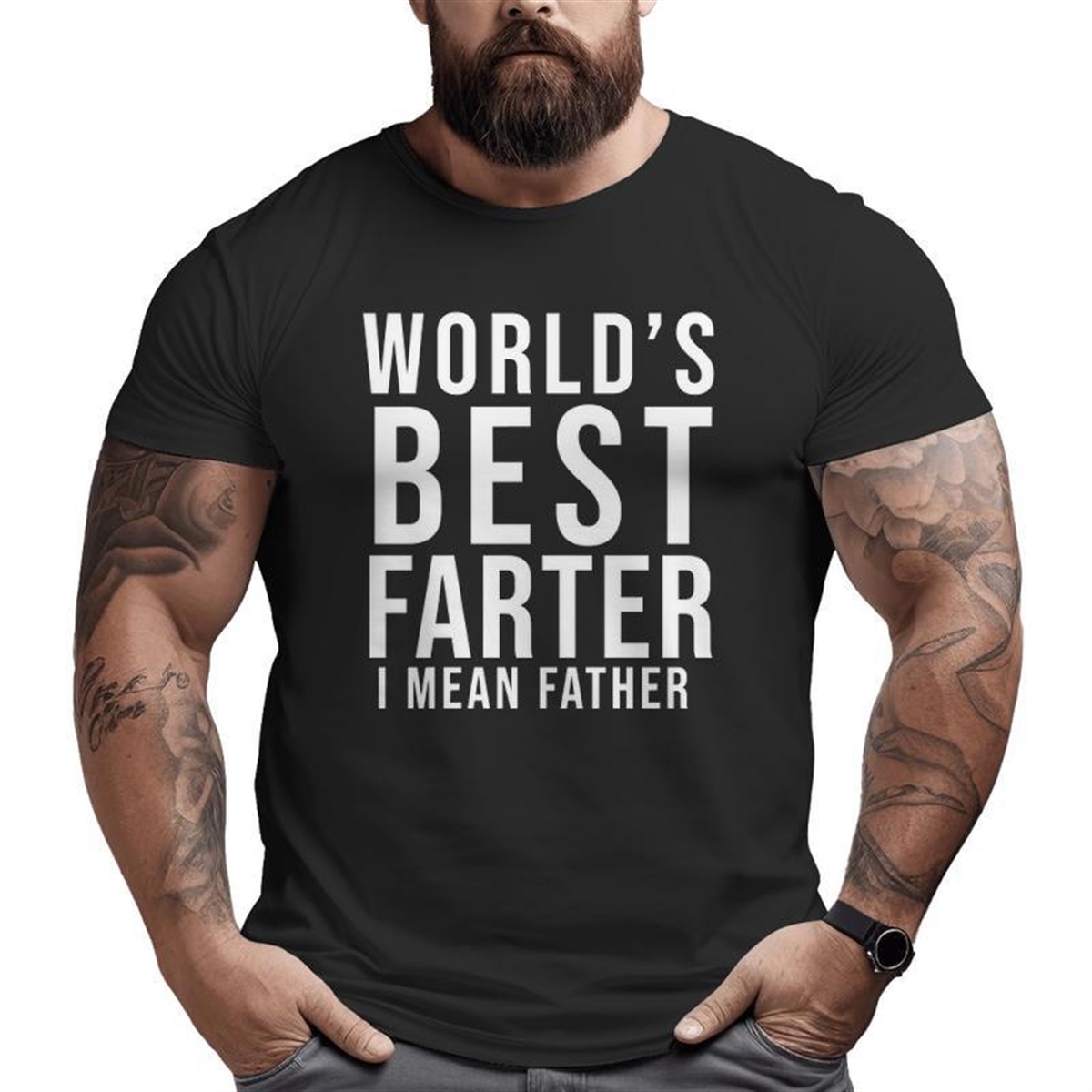 World’s Best Farter I Mean Father Father’s Day Husband Father’s Day Gif Big And Tall Men T-shirt