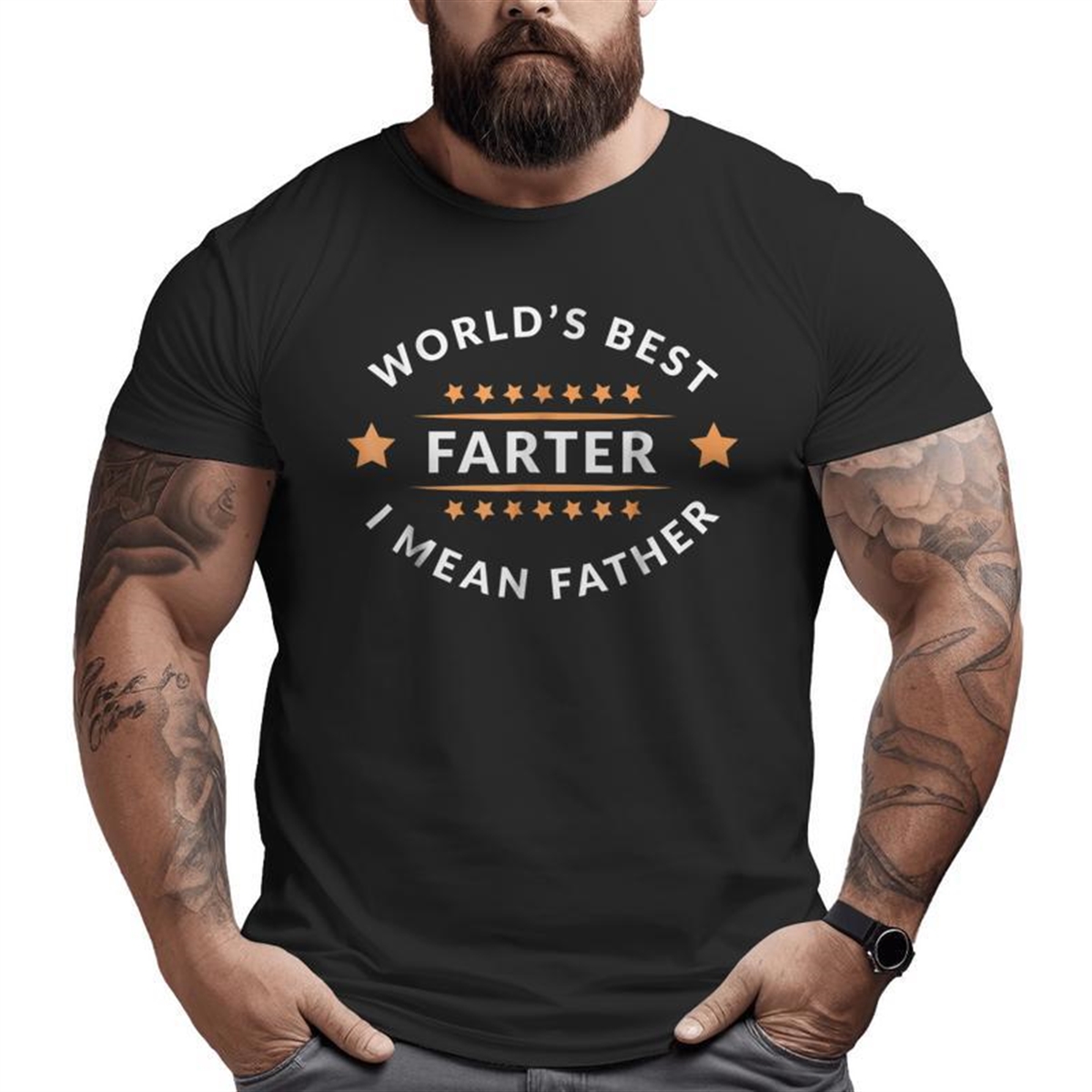 World’s Best Father Joke Mens Dad Big And Tall Men T-shirt