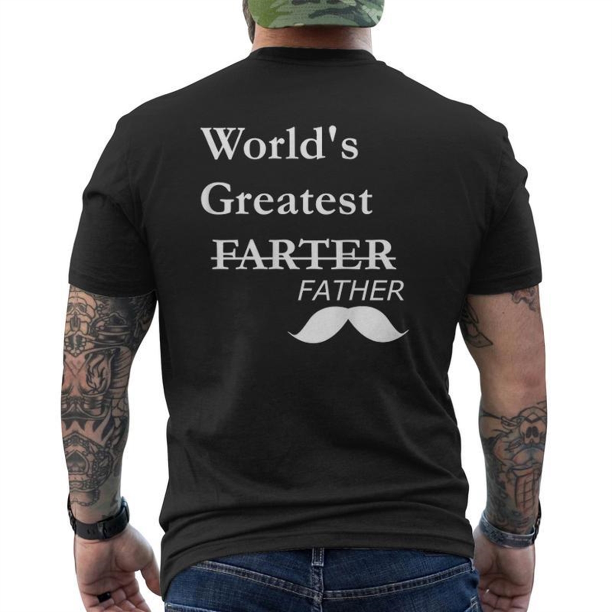 World’s Greatest Farter- Father’s Day For Dad Mens Back Print T-shirt