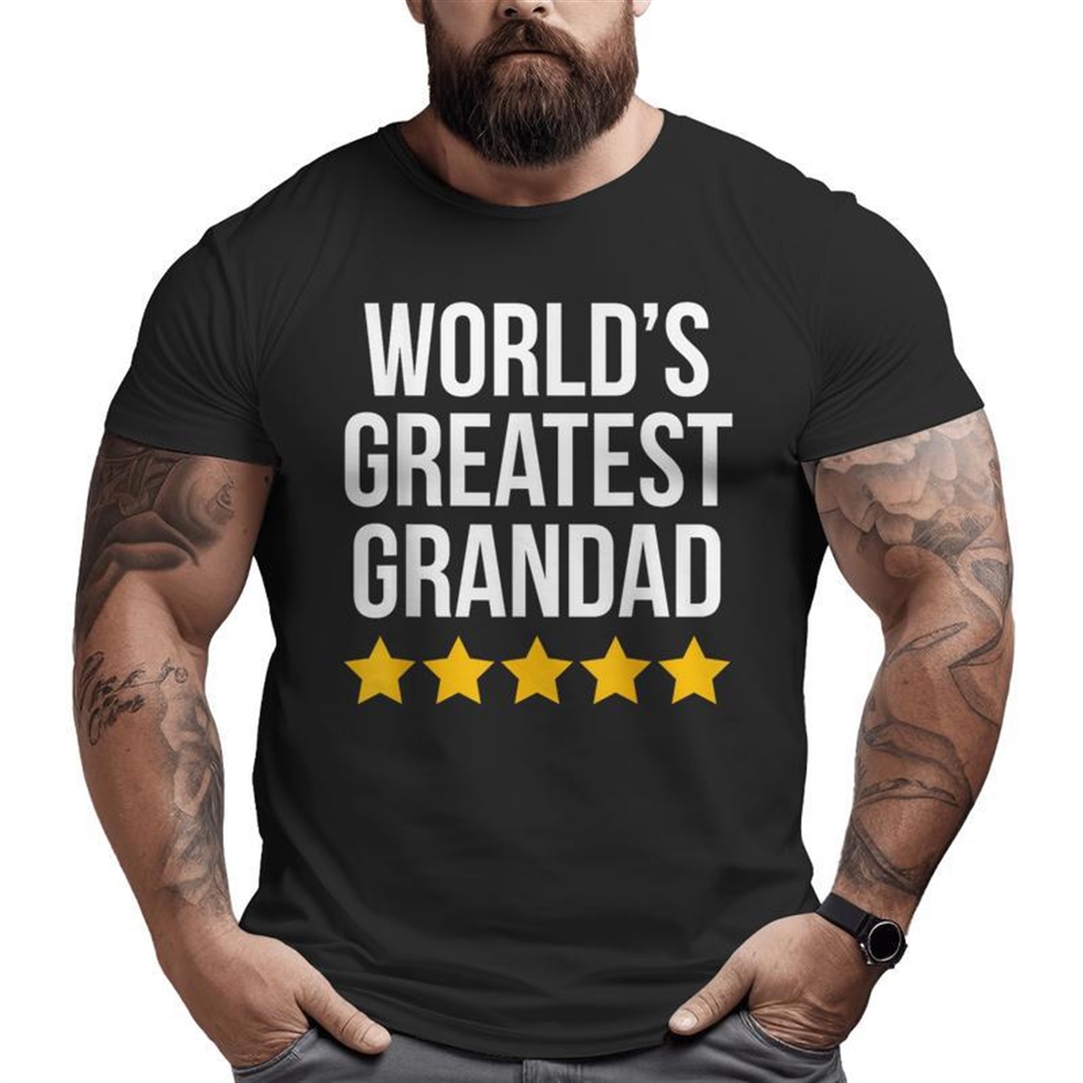 World’s Greatest Grandad Grandpa Fathers Day Grandpa Big And Tall Men T-shirt