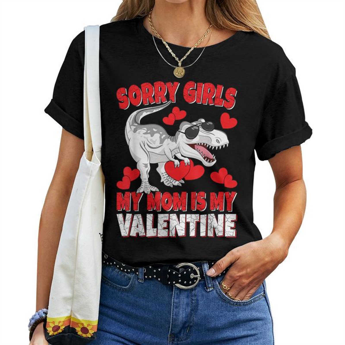 Sorry Girls My Mom Is My Valentine Valentine’s Day Boy Women T-shirt