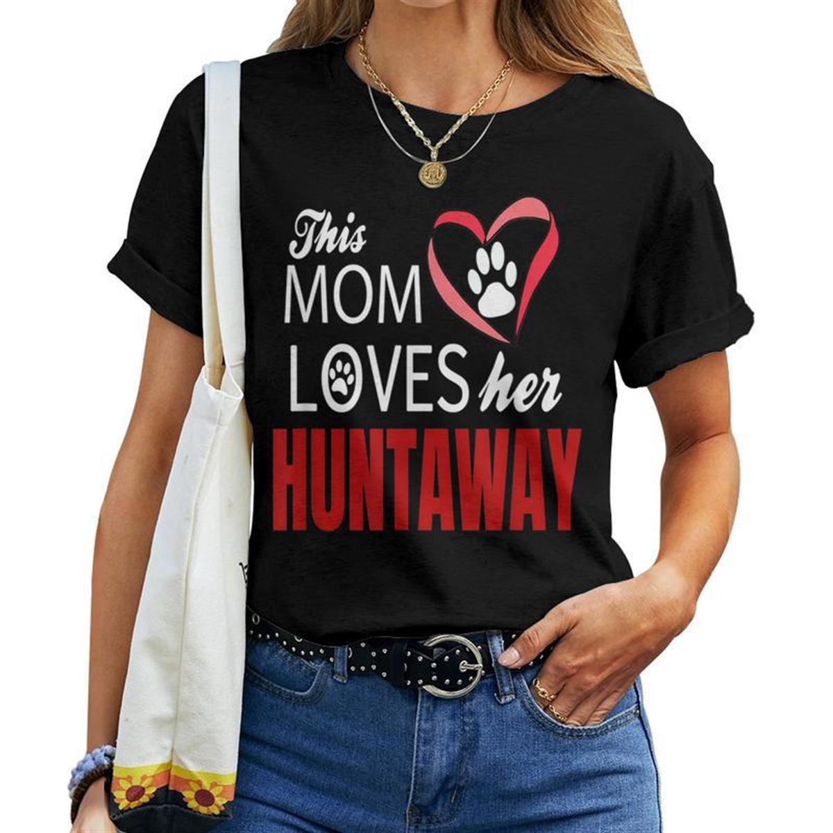 This Mom Loves Her Huntaway Dog Women T-shirt