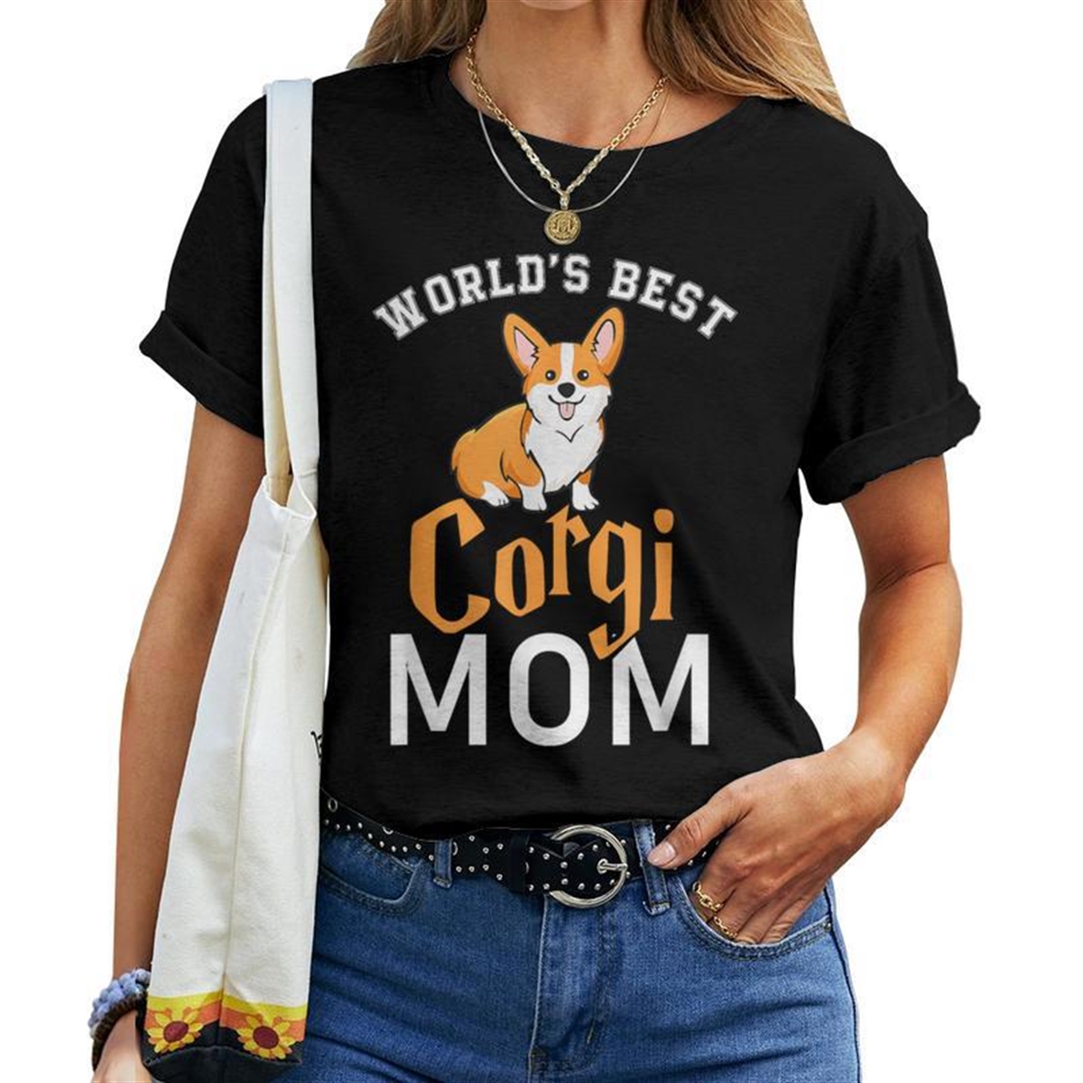 World’s Best Corgi Mom Dog Best Dog Mom Ever Women T-shirt