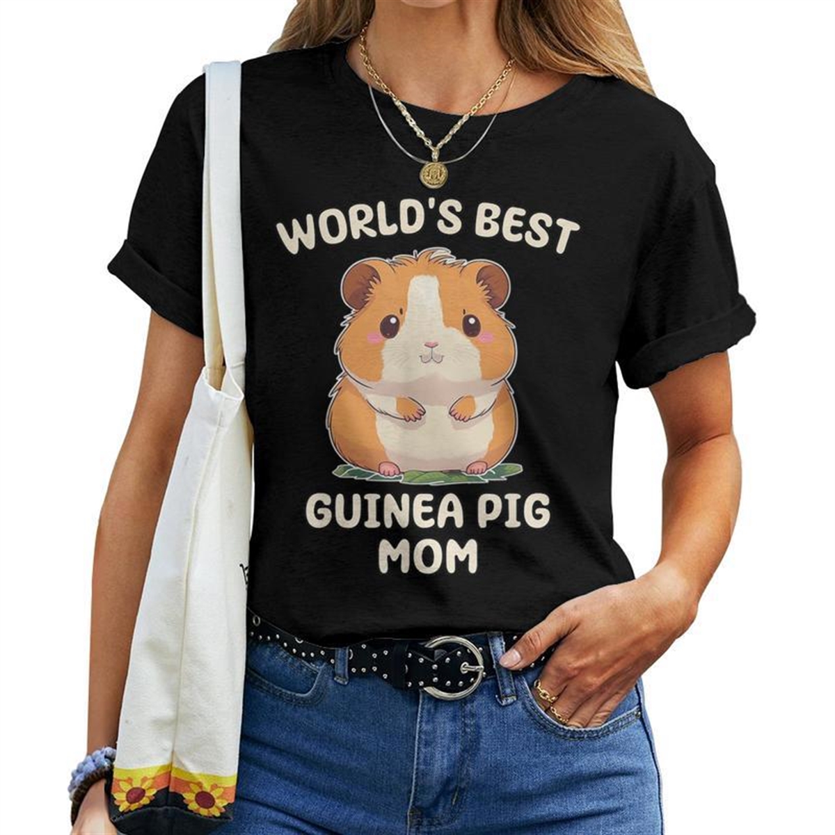 World’s Best Guinea Pig Mom Mama Women T-shirt