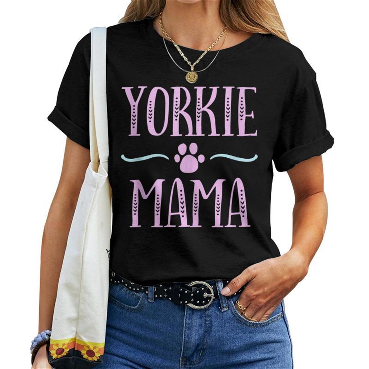 Yorkie Mama Yorkshire Terrier Dog Lovers Mom For Mom Women T-shirt